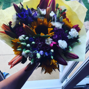 A vibrant bouquet bursting with energy and color