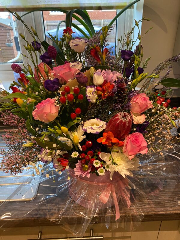 Blossom Symphony Hatbox Bouquet